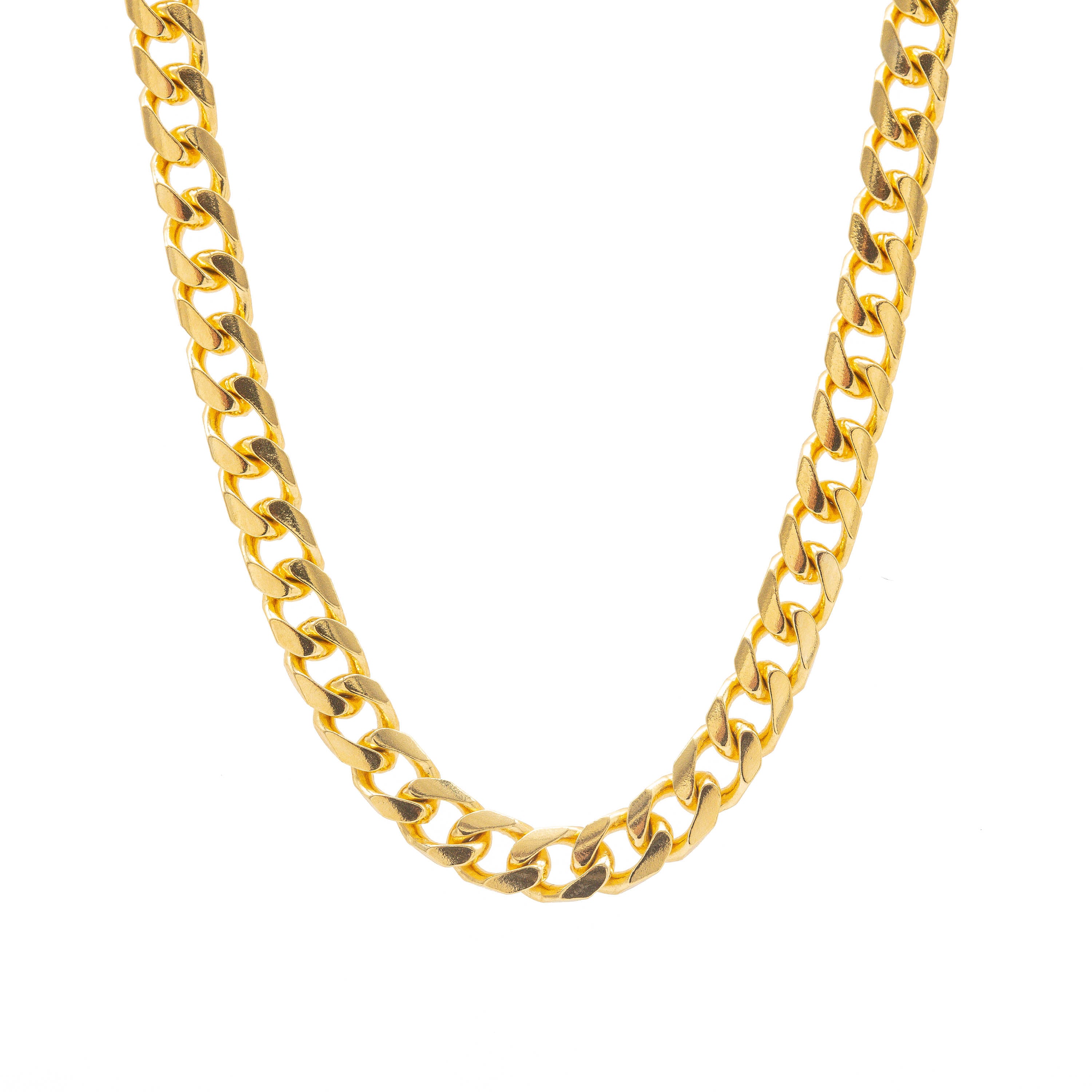 Men's Solid Cuban Link Gold Chain