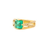 Antique Sugarloaf Emerald Ring