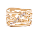 Wide Twisted Vine Ring