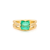 Antique Sugarloaf Emerald Ring